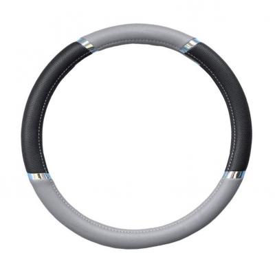 Steering wheel cover grey and black