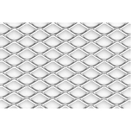 Zeshoekig bumperrooster 30x1250 aluminium