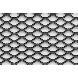 Zeshoekig bumperrooster 30 x 1250 zwart